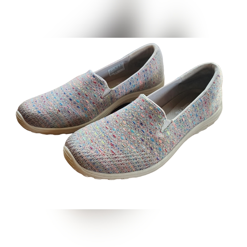 Skechers Women's 8 Reggae Fest Wicker Slip On Shoes - Picture 2 of 5